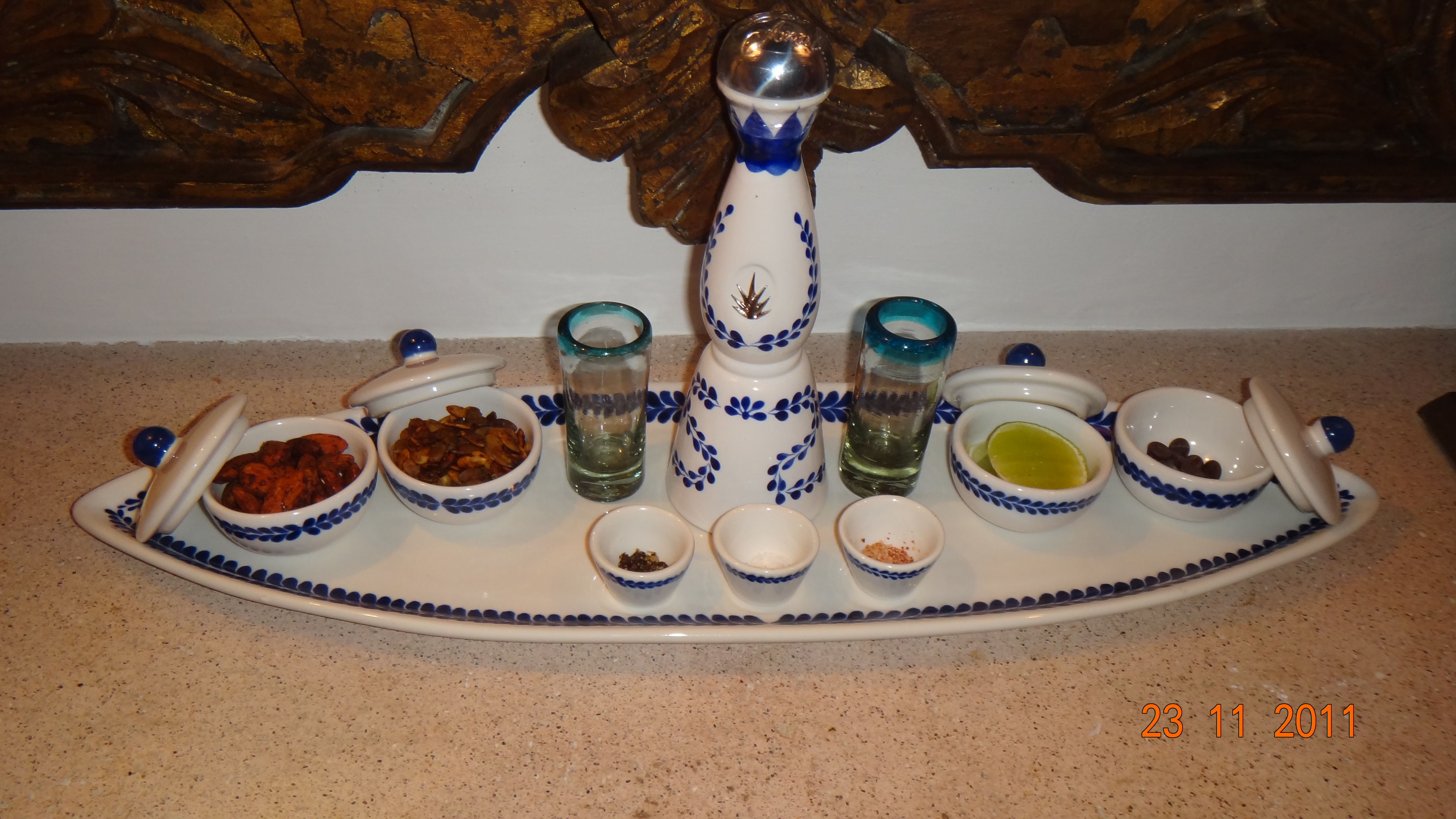 Degustação de tequila (também oferecida pelo hotel)