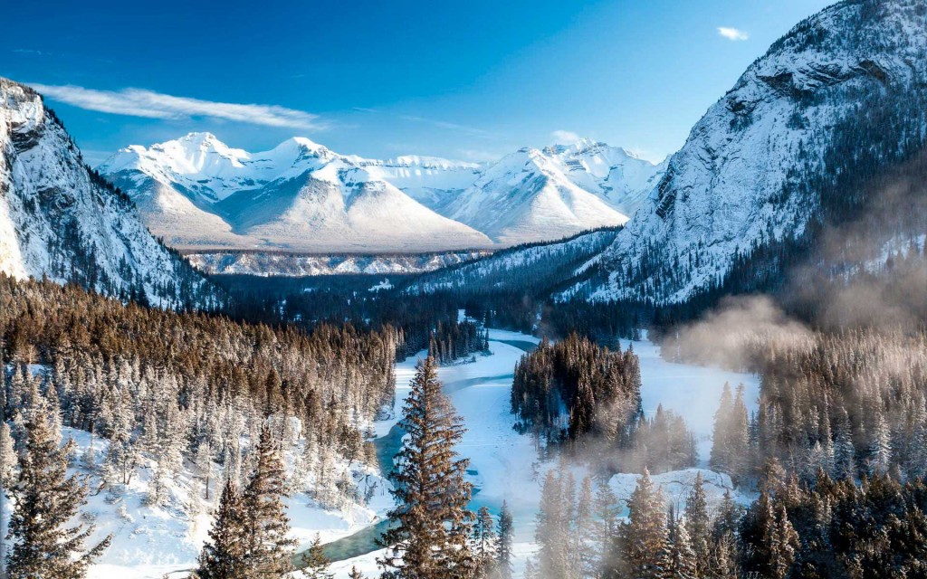 Banff/ Crédito foto: https://wallpaperspal.com/winter-in-banff-national-park-wallpaper/