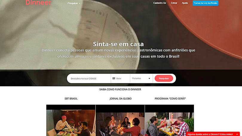Página principal do site Dineer/ Crédito foto: http://exame.abril.com.br/seu-dinheiro/noticias/25-sites-que-ajudam-a-economizar-em-viagens#3